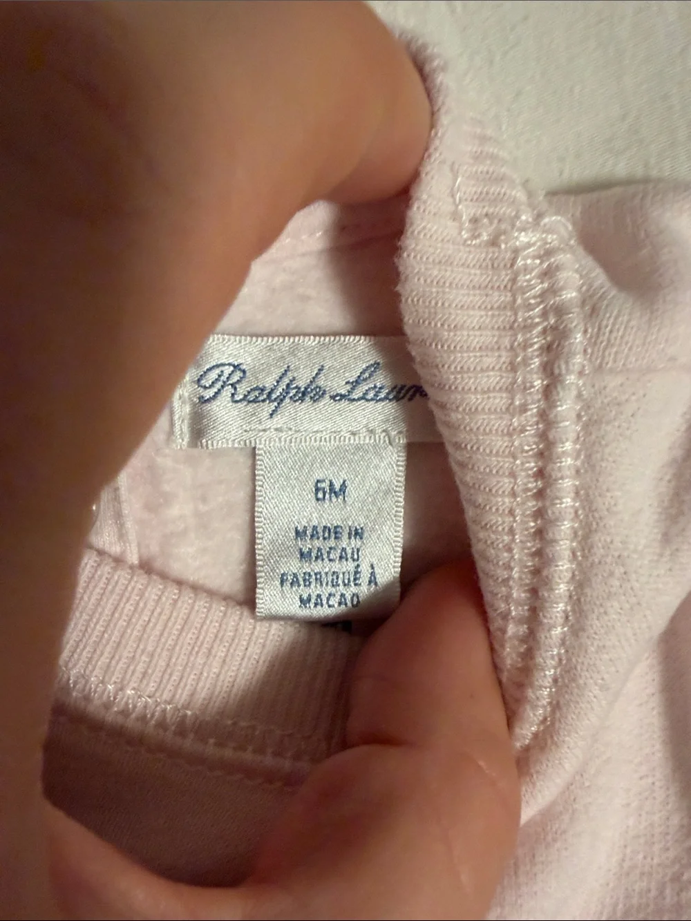 Ralph Lauren Light Pink Bear & Fawn Embroidered Footie - 6M